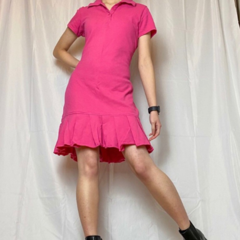 pink polo tennis dress